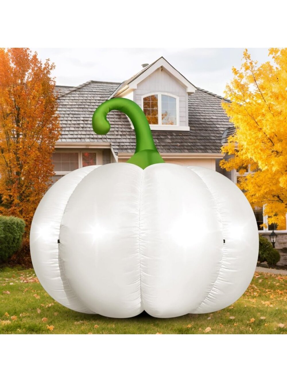 Giant 4.6FT Inflatable Pumpkin with LED Lights for Halloween & Fall Yard Decor
